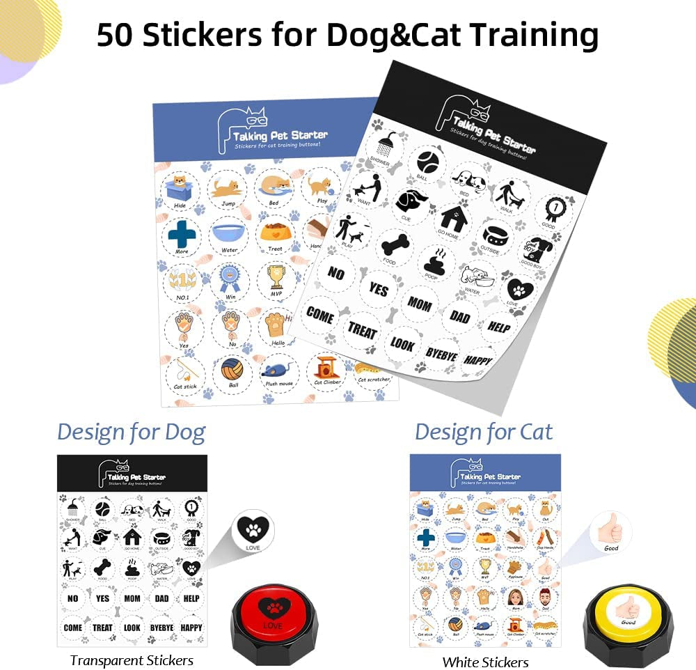 Pet Training Button, Dog Voice Training Buzzer, Dog Button, Dog Button
🎶【Simple communication】 What skills do you want to train your dog? It is recommended to start with simple daily routines; play, eat, go to the toilet, drink water,Pet Training Button, Dog Voice Training Buzzer, Dog Button, Dog Button