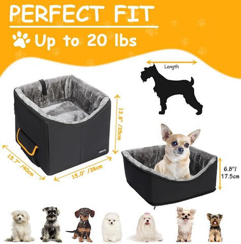 Dog Car Seat for Small Dogs, Elevated Dog Booster Seat Pet Travel Carr
Dog Lookout Booster Seat: Elevated design raises pet up for a better view out the window, making car rides even more fun for your pet.
Distraction-free Driving: BucSmall Dogs, Elevated Dog Booster Seat Pet Travel Carrier Bed