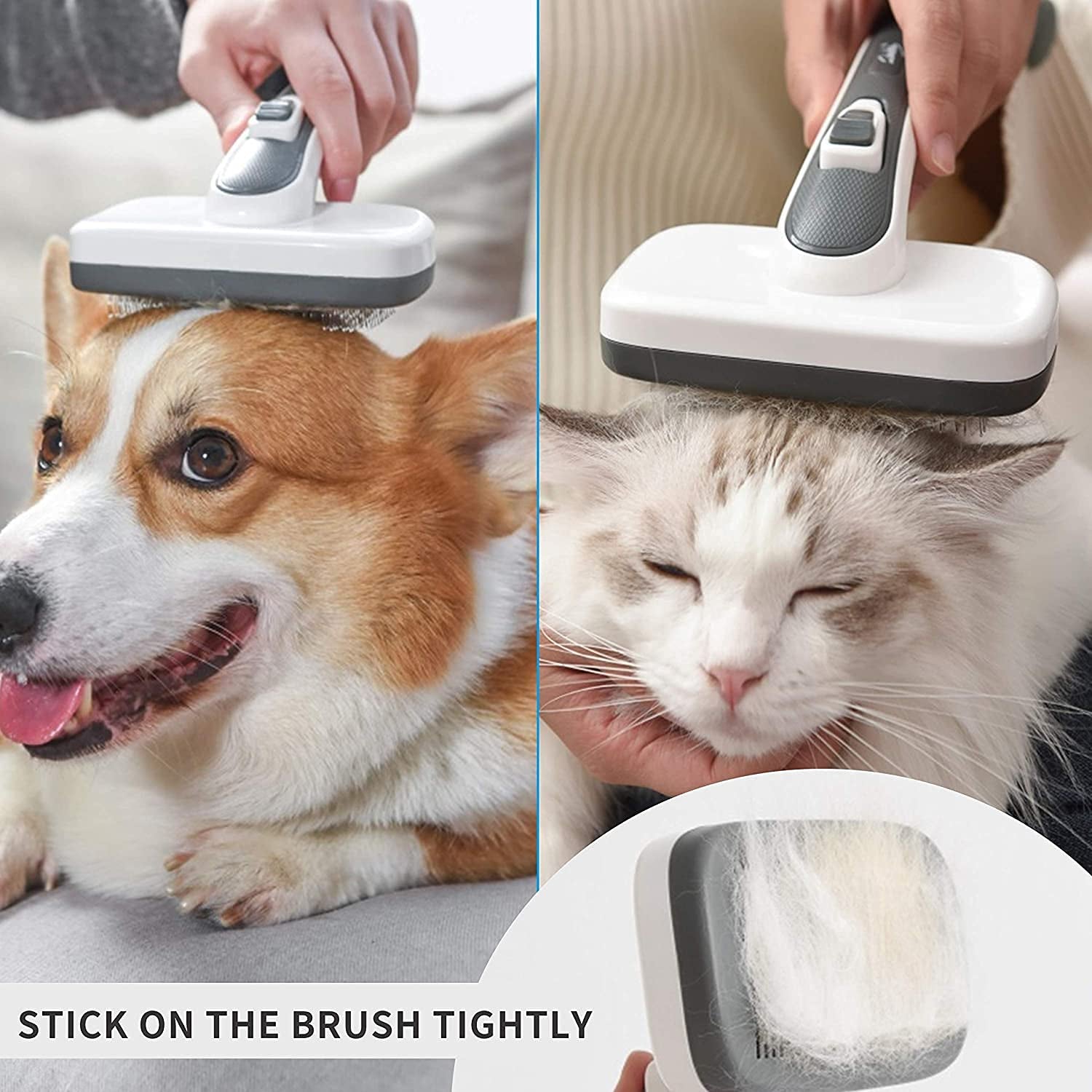  Self Cleaning Slicker Brush for Dogs 