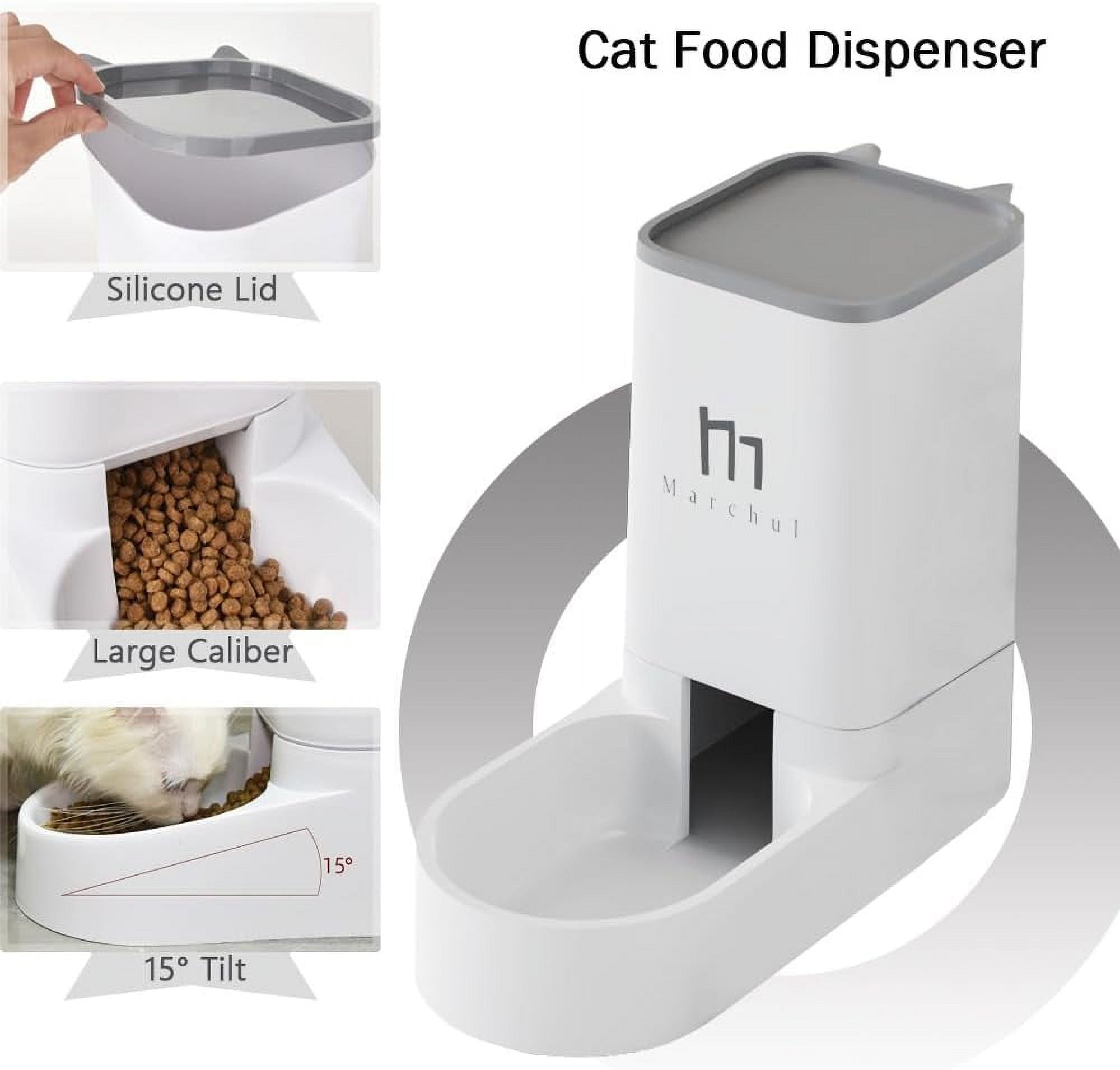 Cat Dog Feeder and Waterer Pet Self-Dispensing, Cat Food Dispenser, Au
The Box Includes: 1*Pet Food Feeder that Holds 4.63lb of Food; 1*Pet Water Feeder for 1 gallon of Water; 1*Pet Food Scoop; 1*Sponge Bottle Brush; Specification: Siz-Dispensing, Cat Food Dispenser, Automatic Cat Feeders, Outdoor Sun Protection Design Gravity Food Feeder