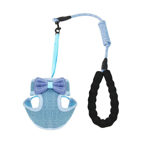Cat Harness and Leash Anti-Breakaway Cat Collar Cute Bow Vests Cat Product Cat Accessories Sage Green Collar for Cats or Puppies