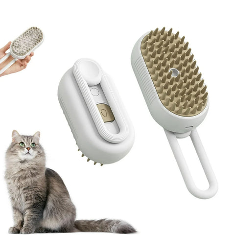 Steamy Cat Brush, Electric Spray Steam Cat Hair Brush,3 in 1 Cat Steam
 [Multi-Functional Care Tool] Want an effective pet grooming solution to keep your pet happy and hairless? This Steamy Cat Brush is a good choice. It can effectivelSteamy Cat Brush, Electric Spray Steam Cat Hair Brush,3